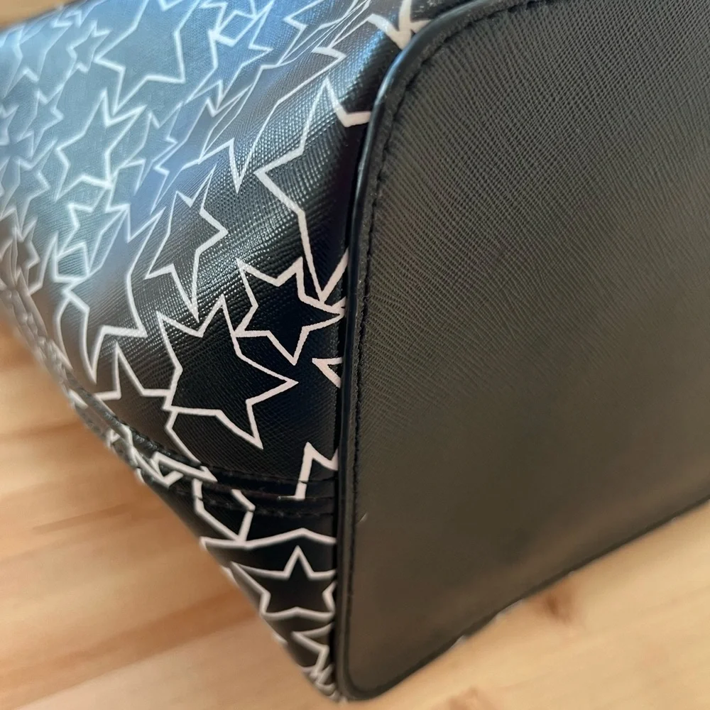 Michael Kors Black and White Star Print Tote_6